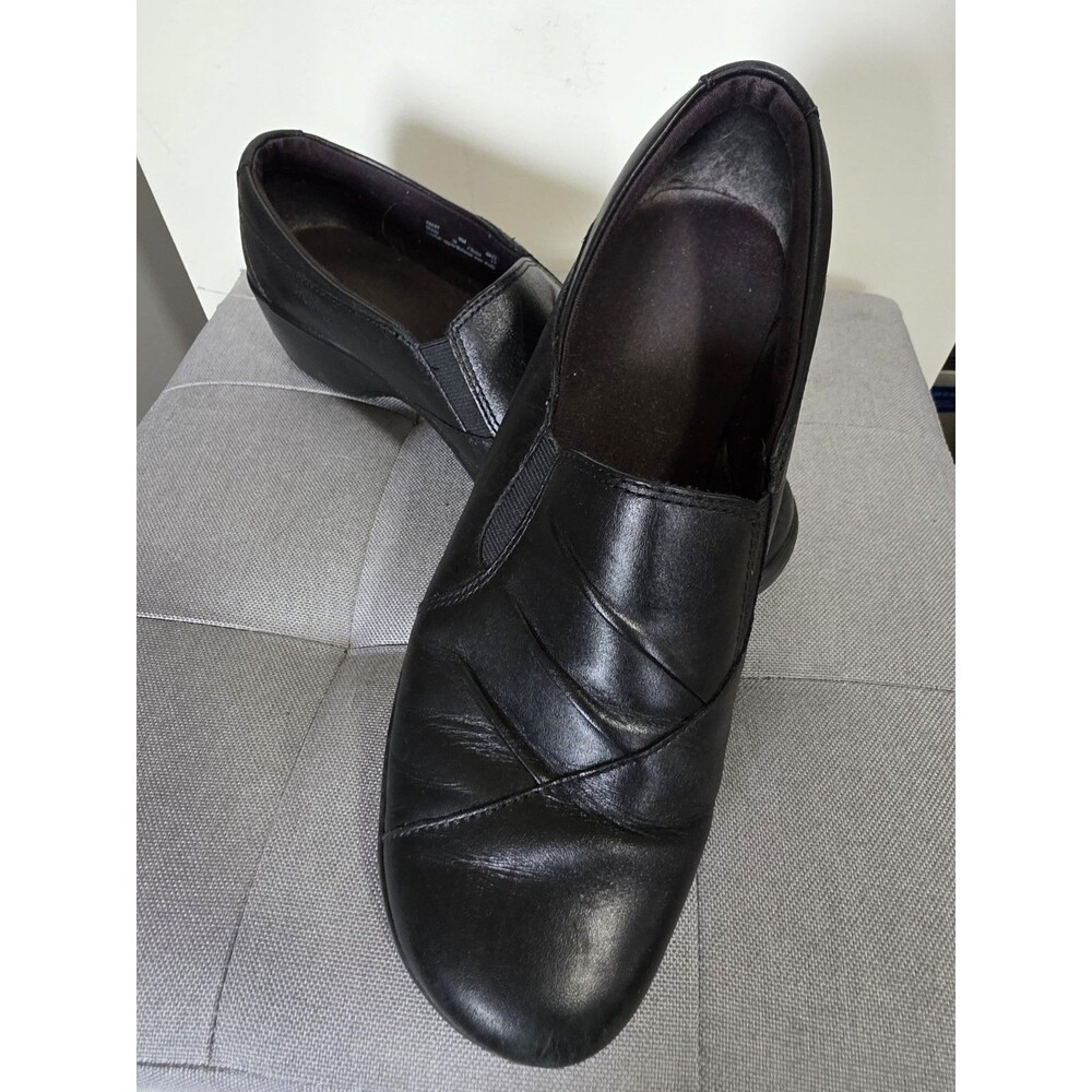 Nice Clarks May Marigold Loafers  Women's 9 M Shoes Black Leather Slip on Shoes